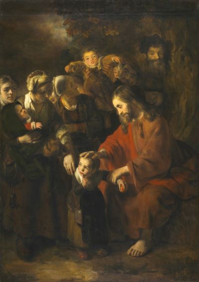 Jezus zegent de kinderen; Nicolaas Maes